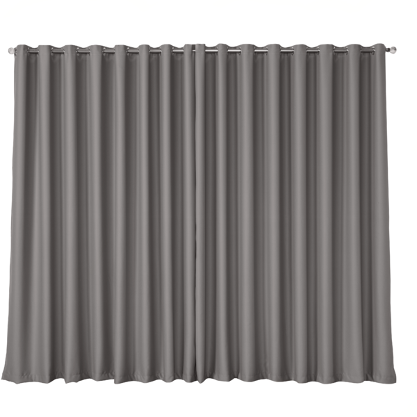 Cortina Blackout Com Voil 2,80x2,50 Para Varão Duplo Marrom-e