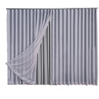 Cortina Blackout Com Voil 4,00x2,30 Para Trilho Duplo Gelo