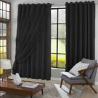 Cortina Blackout Com Voil 4,00x2,30 Para Varão Duplo Preto