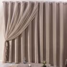 Cortina Blackout Com Voil 5,00x2,30 Para Varão Simples Avelã