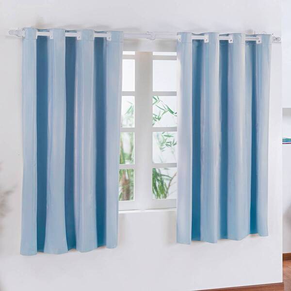 Cortina Blackout Corta Luz 2m X 1,60m Azul Com 16 Ilhós Para