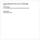 Cortina Blackout Corta Luz 2m X 1,60m Bege Com 16 Ilhós Para
