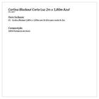 Cortina Blackout Corta Luz 2m X 1,80m Azul Com 16 Ilhós Para