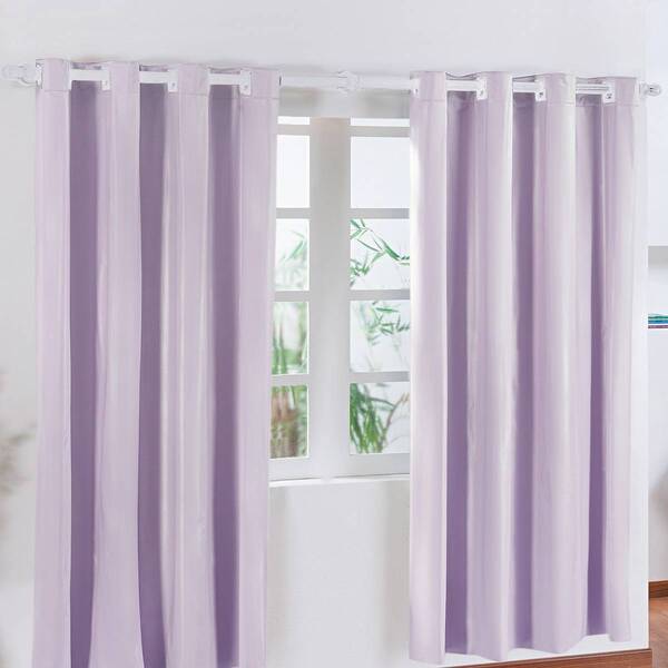 Cortina Blackout Corta Luz 2m X 2,80m Lilás Com 16 Ilhós Para