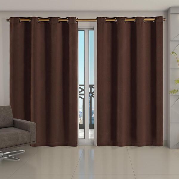 Cortina Blackout Corta Luz 70 % Tecido 4,00 X 2,70 - Tabaco