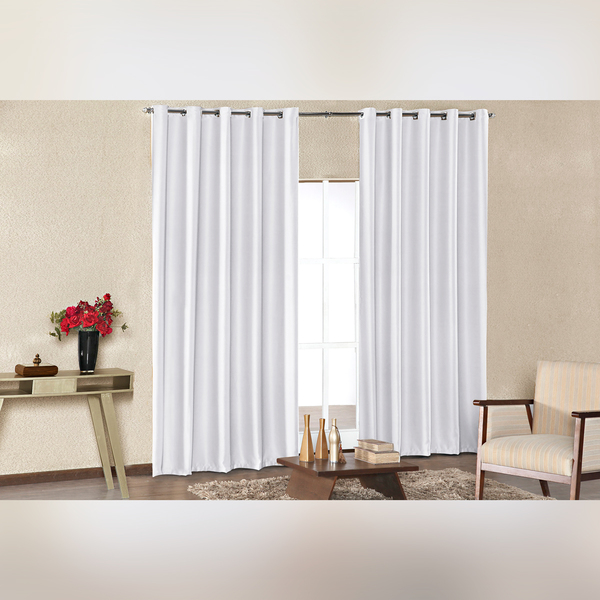 cortina blackout corta luz de tecido 3 80m x 2 70m branca com 20 ilhoses para varao simples de 3 metros