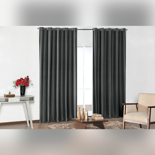 cortina blackout corta luz de tecido 3 80m x 2 70m preta com 20 ilhoses para varao simples de 3 metros