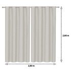 Cortina Blackout Dupla Face PVC Bege 2,80x2,60m