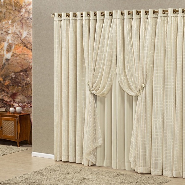 Cortina Blackout E Voil Para Varão 3,00 X 2,00 Montreal Palha