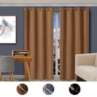 Cortina Blackout Em Tecido Avelã Quarto Sala 2,80x2,60 Corta