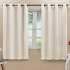 Cortina Blackout Em Tecido Bege Corta Luz 2 80m X 1 60m