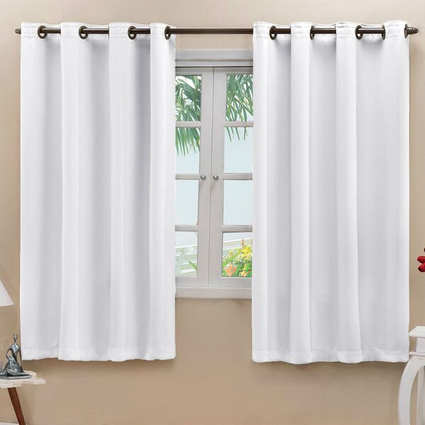 Cortina Blackout Em Tecido Branco Gelo Corta Luz 2 00m X 1 30m