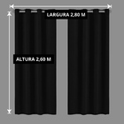 Cortina Blackout Em Tecido Preto Quarto Sala 2,80x2,60 Corta