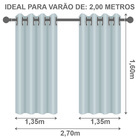 Cortina Blackout Em Tecido Prime 2,70 M X 1,60 M - Avelã