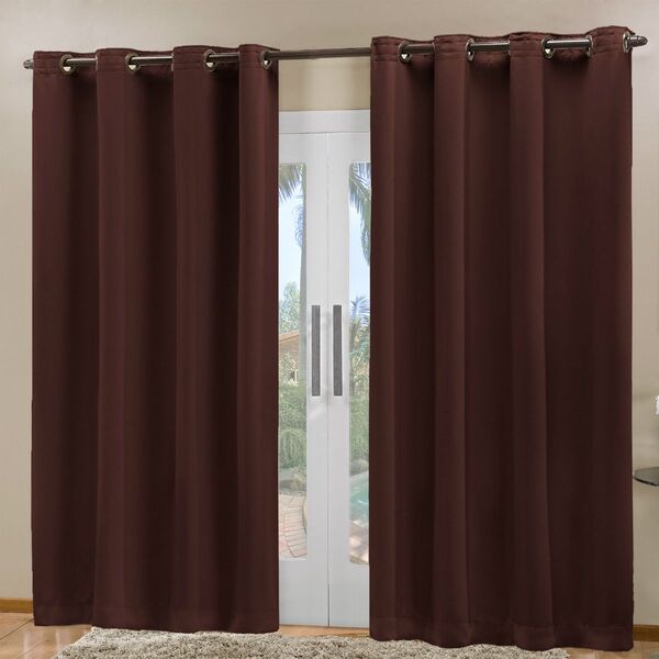 Cortina Blackout Em Tecido Tabaco Corta Luz 2 80m X 2 30m