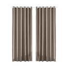 Cortina Blackout Rubi Ilhós Poliéster Taupe 5,4x2,6m 2 Folhas Bella Janela