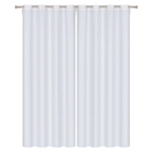 Cortina Blackout Lava Fácil Fundo Cinza Branca 2,80x2,40m 2 Folhas Marka Têxtil