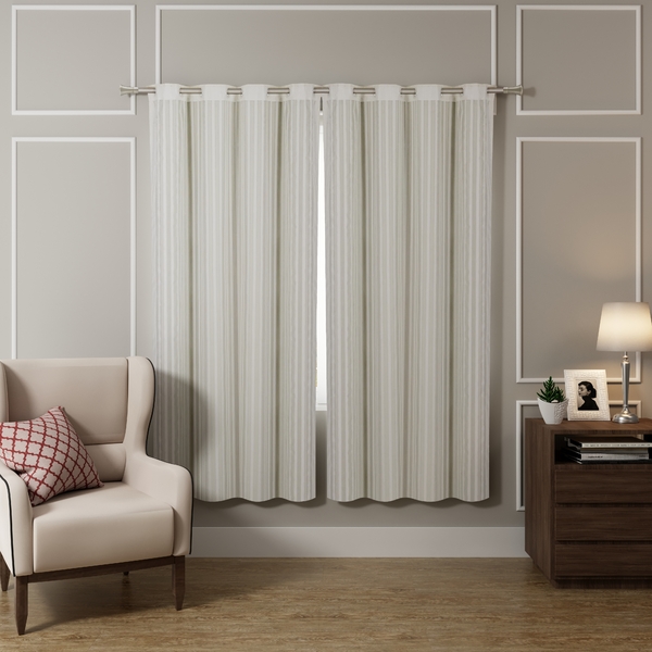 Cortina Blackout Lava Fácil Suprema Bege 2,80x1,80m 2 Folhas Marka Têxtil