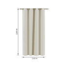 Cortina Blackout Marfim 1 Folha 1,40x2,60m Inspire