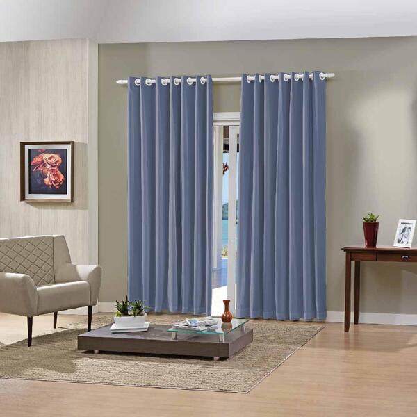 Cortina Blackout Para Sala Quarto Lisa Slim 2,60m X 2,30m