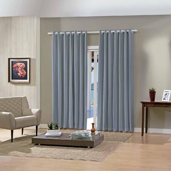 Cortina Blackout Para Sala Quarto Lisa Slim 2,60m X 2,30m