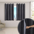 Cortina Blackout Preto Com Voil Xadrez Corta Luz 100% 2,00m X