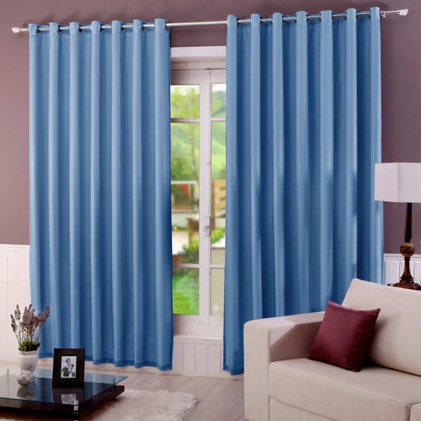 Cortina Blackout PVC 2 Folhas 2,80 X 1,80m Altura - Azul