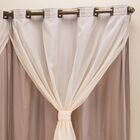 Cortina Blackout Pvc C/ Voil Avelã Corta Luz 2 00m X 1 40m