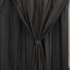 Cortina Blackout Pvc C/ Voil Preto Corta Luz 2 80m X 2 30m
