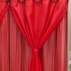 Cortina Blackout Pvc C/ Voil Vermelho Corta Luz 4 20m X 2 50m