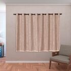 Cortina Blackout Pvc C/ Voil Xadrez Avelã Corta Luz 2 80m X 1