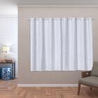 Cortina Blackout Pvc C Tecido Voil Xadrez 2,80 X 1,60 Branco