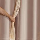 Cortina Blackout Pvc Com Tecido Voil 2,80 M X 1,80 M Avelã