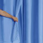 Cortina Blackout Pvc Com Tecido Voil 2,80 M X 2,30 M Azul