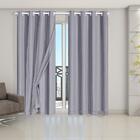 Cortina Blackout Pvc Com Tecido Voil 2,80 M X 2,30 M Cinza