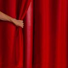 Cortina Blackout Pvc Com Tecido Voil 2,80 M X 2,30 M - Vermel