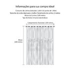 Cortina Blackout Pvc Com Tecido Voil 2,80 M X 2,80 M - Bege