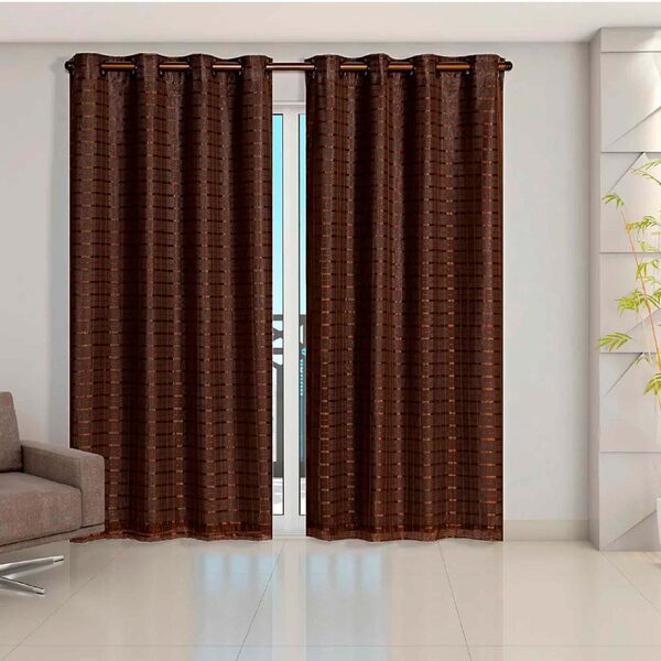 Cortina Blackout Pvc Com Voil Tecido 2,00 M X 1,40 M  - Casa