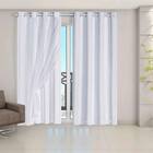 Cortina Blackout Pvc Com Voil Tecido 2,8 M X 1,6 M  - Casa Do