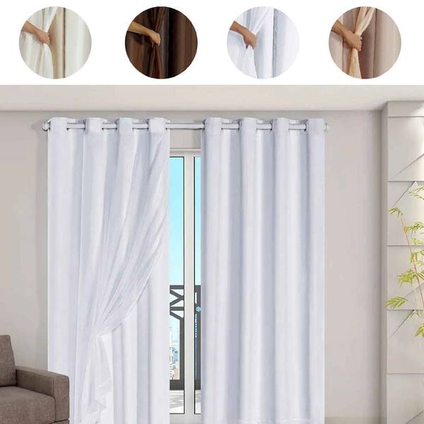 Cortina Blackout Pvc Com Voil Tecido 4,0 M X 2,5 M  - Casa Do