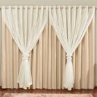 Cortina Blackout Pvc Com Voil Tecido 4,0 M X 2,5 M  - Casa Do