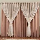 Cortina Blackout Pvc Com Voil Tecido 4,0 M X 2,5 M  - Casa Do