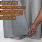 Cortina Blackout Pvc Corta Luz Bloqueadora Raios Solares Resi