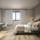 Cortina Blackout PVC e Voil Branco 2,80x1,80m