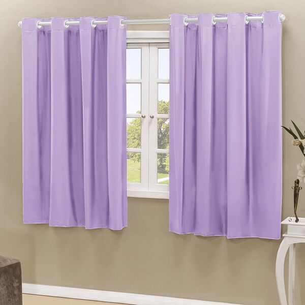 Cortina Blackout Pvc Lilás Corta Luz 2 20m X 1 30m