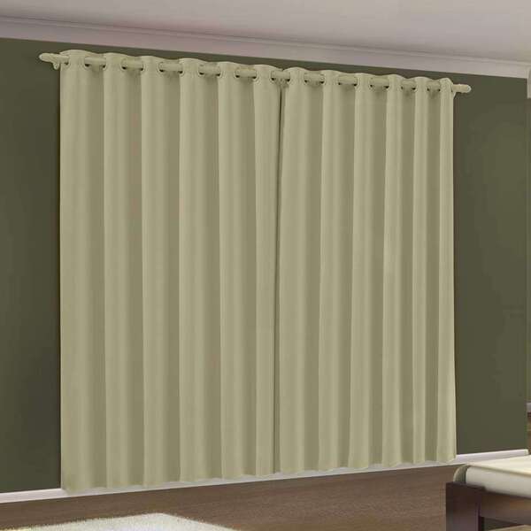 Cortina Blackout Tecido 180x200 Caqui