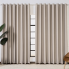 Cortina Blackout Tecido 2,80x2,30 Para Varão Simples Palha
