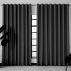 Cortina Blackout Tecido 2,80x2,30 Para Varão Simples Preto