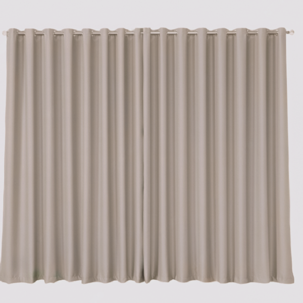 Cortina Blackout Tecido 2,80x2,50 Para Varão Simples Palha