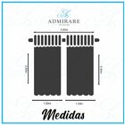 Cortina Blackout Tecido 300x250 Ihós Cromado Admirare - Cinza